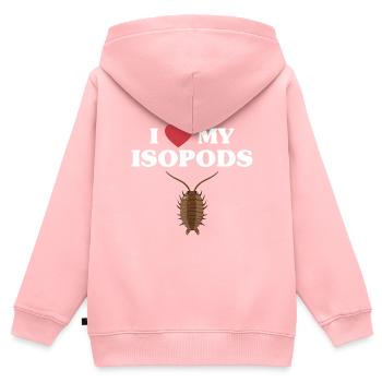 Kellerasseln - Kinder Premium Organic Zip Hoodie - Rosa - Hinten - AI Model Kid Female (0cm)