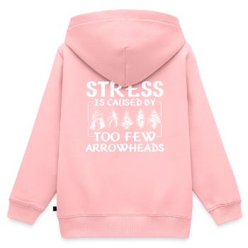 Arrowhead Hunter Idées cadeaux | Chasse à la pointe de flèche - Sweat Premium à capuche zippé enfant bio - rose - Dos - AI Model Kid Female (0cm)