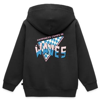 Happiness comes in waves Sommer Strand Retro Surf - Kinder Premium Organic Zip Hoodie - Schwarz - Hinten - AI Model Kid Male (0cm)
