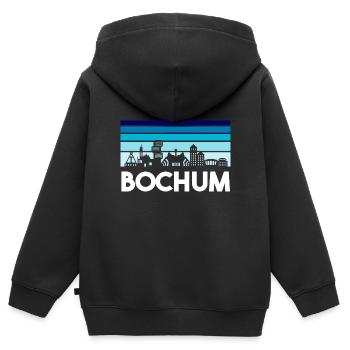 Bochum Bochum Ruhrpott Ruhr Région Ruhrstadt - Sweat Premium à capuche zippé enfant bio - noir - Dos - AI Model Kid Male (0cm)