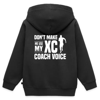 Crosslauf | Cross Country Läufer Berglauf Geschenk - Kinder Premium Organic Zip Hoodie - Schwarz - Hinten - AI Model Kid Male (0cm)