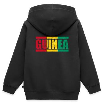 Guinea - Kids Premium Organic Zip-up Hoodie - black - Back - AI Model Kid Male (0cm)