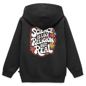 Atheismus Atheist Anti-Religion Agnostiker - Kinder Premium Organic Zip Hoodie - Schwarz - Hinten - AI Model Kid Male (0cm)