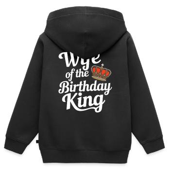 Frau Ehefrau Partnerin Familie Verheiratet - Kinder Premium Organic Zip Hoodie - Schwarz - Hinten - AI Model Kid Male (0cm)