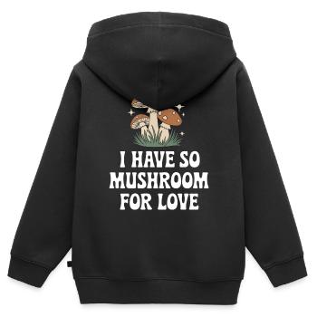 Champignons Champignons Champignon Champignon - Sweat Premium à capuche zippé enfant bio - noir - Dos - AI Model Kid Male (0cm)