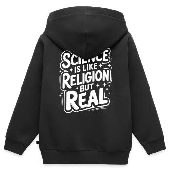 Atheismus Atheist Anti-Religion Agnostiker - Kinder Premium Organic Zip Hoodie - Schwarz - Hinten - AI Model Kid Male (0cm)