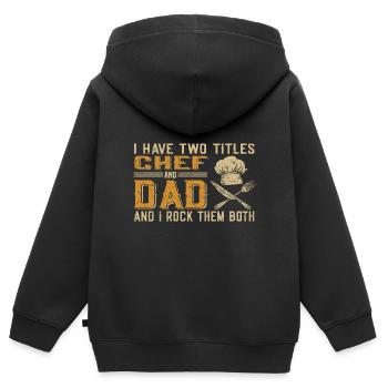 Cuire - Sweat Premium à capuche zippé enfant bio - noir - Dos - AI Model Kid Male (0cm)