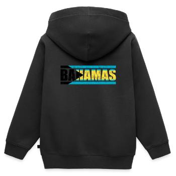 Bahamas - Kinder Premium Organic Zip Hoodie - Schwarz - Hinten - AI Model Kid Male (0cm)