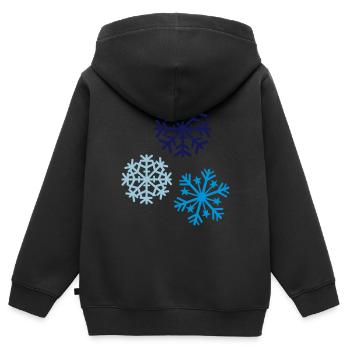 Neige - Sweat Premium à capuche zippé enfant bio - noir - Dos - AI Model Kid Male (0cm)