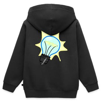 ampoule ampoule Ampoules lamp13 - Sweat Premium à capuche zippé enfant bio - noir - Dos - AI Model Kid Male (0cm)