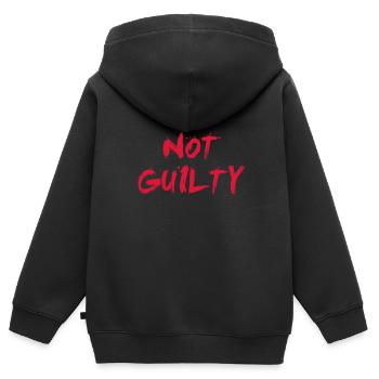 NON GUILTY RED - Sweat Premium à capuche zippé enfant bio - noir - Dos - AI Model Kid Male (0cm)