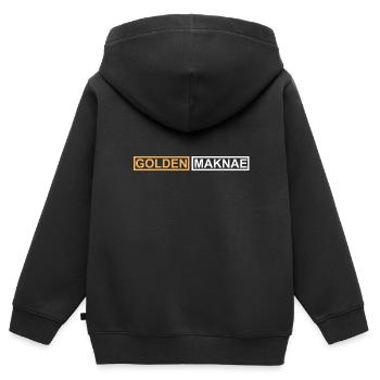 KPOP golden maknae K-POP K POP - Kinder Premium Organic Zip Hoodie - Schwarz - Hinten - AI Model Kid Male (0cm)