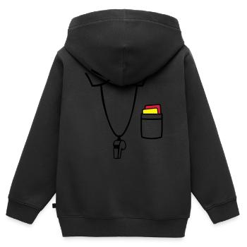 Arbitre - Sweat Premium à capuche zippé enfant bio - noir - Dos - AI Model Kid Male (0cm)