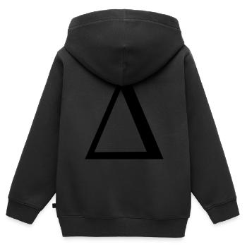 Delta - Kinder Premium Organic Zip Hoodie - Schwarz - Hinten - AI Model Kid Male (0cm)