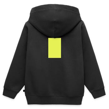 Gelbes Rechteck - das wohl schlichteste T-Shirt - Kinder Premium Organic Zip Hoodie - Schwarz - Hinten - AI Model Kid Male (0cm)