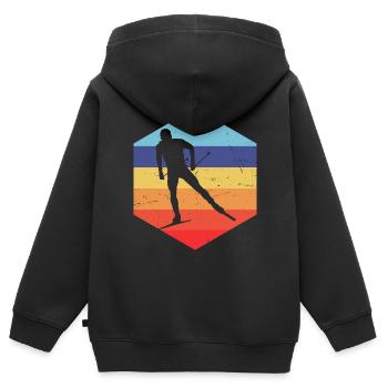 Ski de fond Ski de fond classique Ski de fond classique - Sweat Premium à capuche zippé enfant bio - noir - Dos - AI Model Kid Male (0cm)