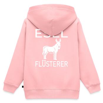 Donkey Esel - Kinder Premium Organic Zip Hoodie - Rosa - Hinten - AI Model Kid Female (0cm)