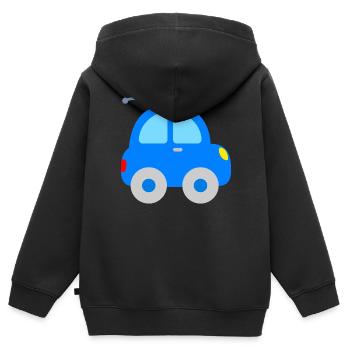 Car for children - Kids Premium Organic Zip-up Hoodie - black - Back - AI Model Kid Male (0cm)