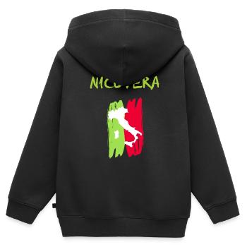 Nicotera Kalabrien Traumstrand Nicotera Souvenir - Kinder Premium Organic Zip Hoodie - Schwarz - Hinten - AI Model Kid Male (0cm)
