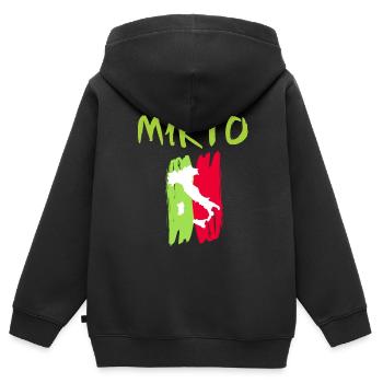 Mirto Italia - Kids Premium Organic Zip-up Hoodie - black - Back - AI Model Kid Male (0cm)
