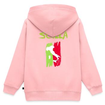 Scilla Calabria Scilla Kalabrien Souvenir - Kinder Premium Organic Zip Hoodie - Rosa - Hinten - AI Model Kid Female (0cm)