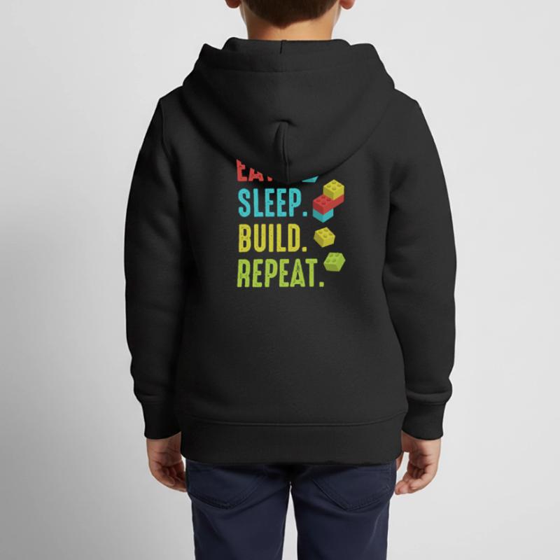 Brick Builder Brick Building Master Builder Kids Premium Organic Zip-up Hoodie