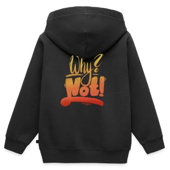 Pourquoi pas le point d’exclamation - Sweat Premium à capuche zippé enfant bio - noir - Dos - AI Model Kid Male (0cm)
