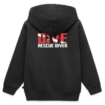 Plongeur plongeur plongeur plongeur océan - Sweat Premium à capuche zippé enfant bio - noir - Dos - AI Model Kid Male (0cm)