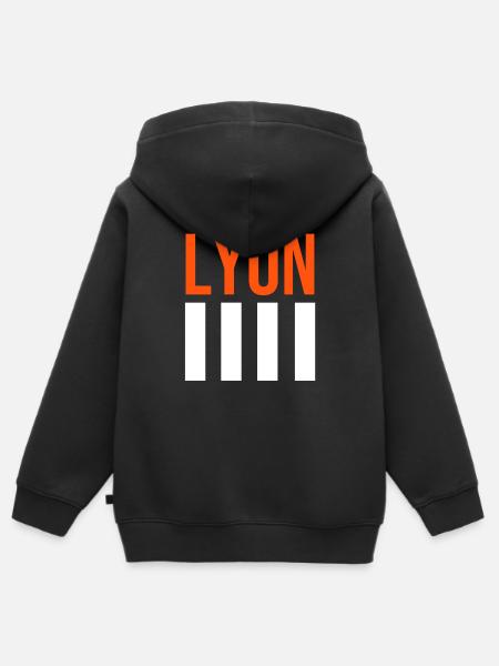 Lyon T-Shirt - Kinder Premium Organic Zip Hoodie - Schwarz