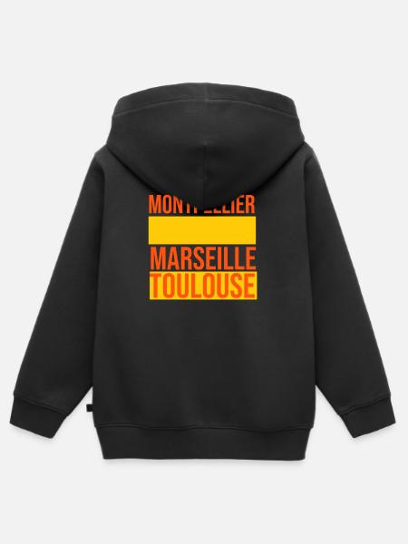 Montpellier, Marseille oder Toulouse? - Kinder Premium Organic Zip Hoodie - Schwarz