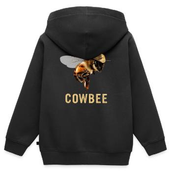 Abeille mellifère Apiculteur Abeilles Abeilles Abeille Abeille - Sweat Premium à capuche zippé enfant bio - noir - Dos - AI Model Kid Male (0cm)