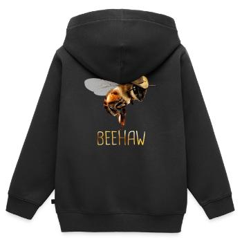 Abeille mellifère Apiculteur Abeilles Abeilles Abeille Abeille - Sweat Premium à capuche zippé enfant bio - noir - Dos - AI Model Kid Male (0cm)