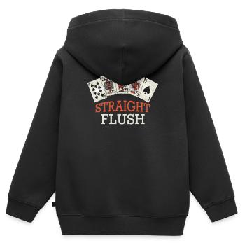 Poker Casino Texas Hold'em Pokerspieler - Kinder Premium Organic Zip Hoodie - Schwarz - Hinten - AI Model Kid Male (0cm)