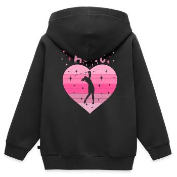 8. Geburstag Golf Golferin Mädchen Tochter - Kinder Premium Organic Zip Hoodie - Schwarz - Hinten - AI Model Kid Male (0cm)
