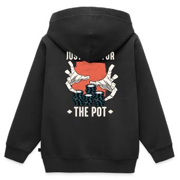 Poker Casino Texas Hold'em Pokerspieler - Kinder Premium Organic Zip Hoodie - Schwarz - Hinten - AI Model Kid Male (0cm)