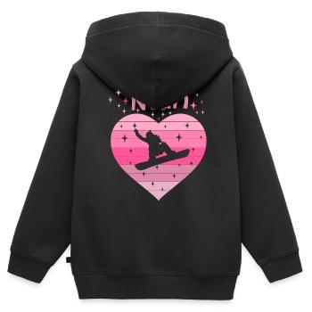 9. Geburstag Snowboard Skiurlaub Mädchen Tochter - Kinder Premium Organic Zip Hoodie - Schwarz - Hinten - AI Model Kid Male (0cm)