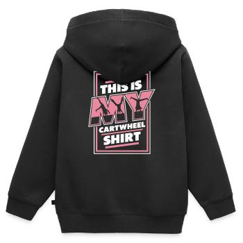 Turnen Turner - Kinder Premium Organic Zip Hoodie - Schwarz - Hinten - AI Model Kid Male (0cm)