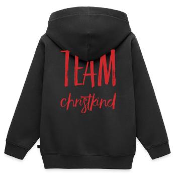 TEAM CHRISTKIND. Weihnachten Merry Christmas X-Mas - Kinder Premium Organic Zip Hoodie - Schwarz - Hinten - AI Model Kid Male (0cm)