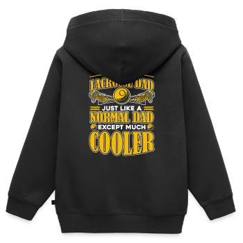 Lacrosse Sport Lacrosse Spieler - Kinder Premium Organic Zip Hoodie - Schwarz - Hinten - AI Model Kid Male (0cm)