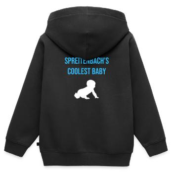 Spreitenbachs coolstes Baby - Kinder Premium Organic Zip Hoodie - Schwarz - Hinten - AI Model Kid Male (0cm)