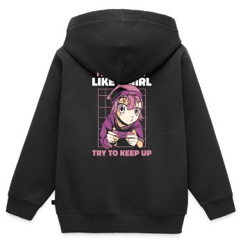Gamer Gaming Videospiele Konsole Controller - Kinder Premium Organic Zip Hoodie - Schwarz - Hinten - AI Model Kid Male (0cm)