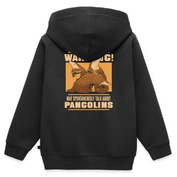 Pangolin Tier Pangoline vom Aussterben bedrohte Ar - Kinder Premium Organic Zip Hoodie - Schwarz - Hinten - AI Model Kid Male (0cm)
