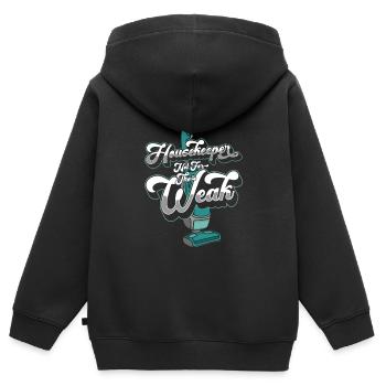 Hauswirtschaft Haushälterin Reiniger Reinigung - Kinder Premium Organic Zip Hoodie - Schwarz - Hinten - AI Model Kid Male (0cm)