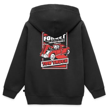 Abschleppwagen Truck Abschlepper - Kinder Premium Organic Zip Hoodie - Schwarz - Hinten - AI Model Kid Male (0cm)