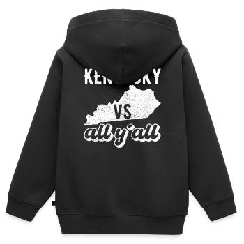 Kentucky all y all Geschenk - Kinder Premium Organic Zip Hoodie - Schwarz - Hinten - AI Model Kid Male (0cm)