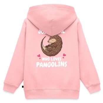 Pangolin Tier Pangoline vom Aussterben bedrohte Ar - Kinder Premium Organic Zip Hoodie - Rosa - Hinten - AI Model Kid Female (0cm)