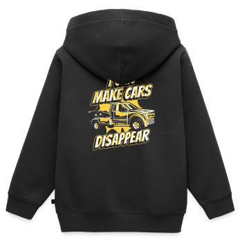 Abschleppwagen Truck Abschlepper - Kinder Premium Organic Zip Hoodie - Schwarz - Hinten - AI Model Kid Male (0cm)