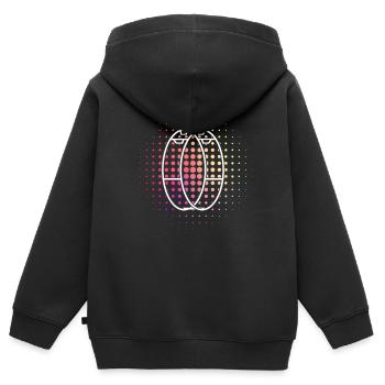 Rhönrad Turnen Gymnastik Rhönräder Wheel - Kinder Premium Organic Zip Hoodie - Schwarz - Hinten - AI Model Kid Male (0cm)