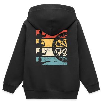 Fléchettes Fléchettes Joueur de fléchettes Fléchettes - Sweat Premium à capuche zippé enfant bio - noir - Dos - AI Model Kid Male (0cm)