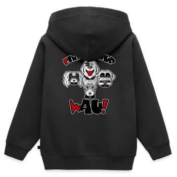 Einfach nur Wau - Kinder Premium Organic Zip Hoodie - Schwarz - Hinten - AI Model Kid Male (0cm)